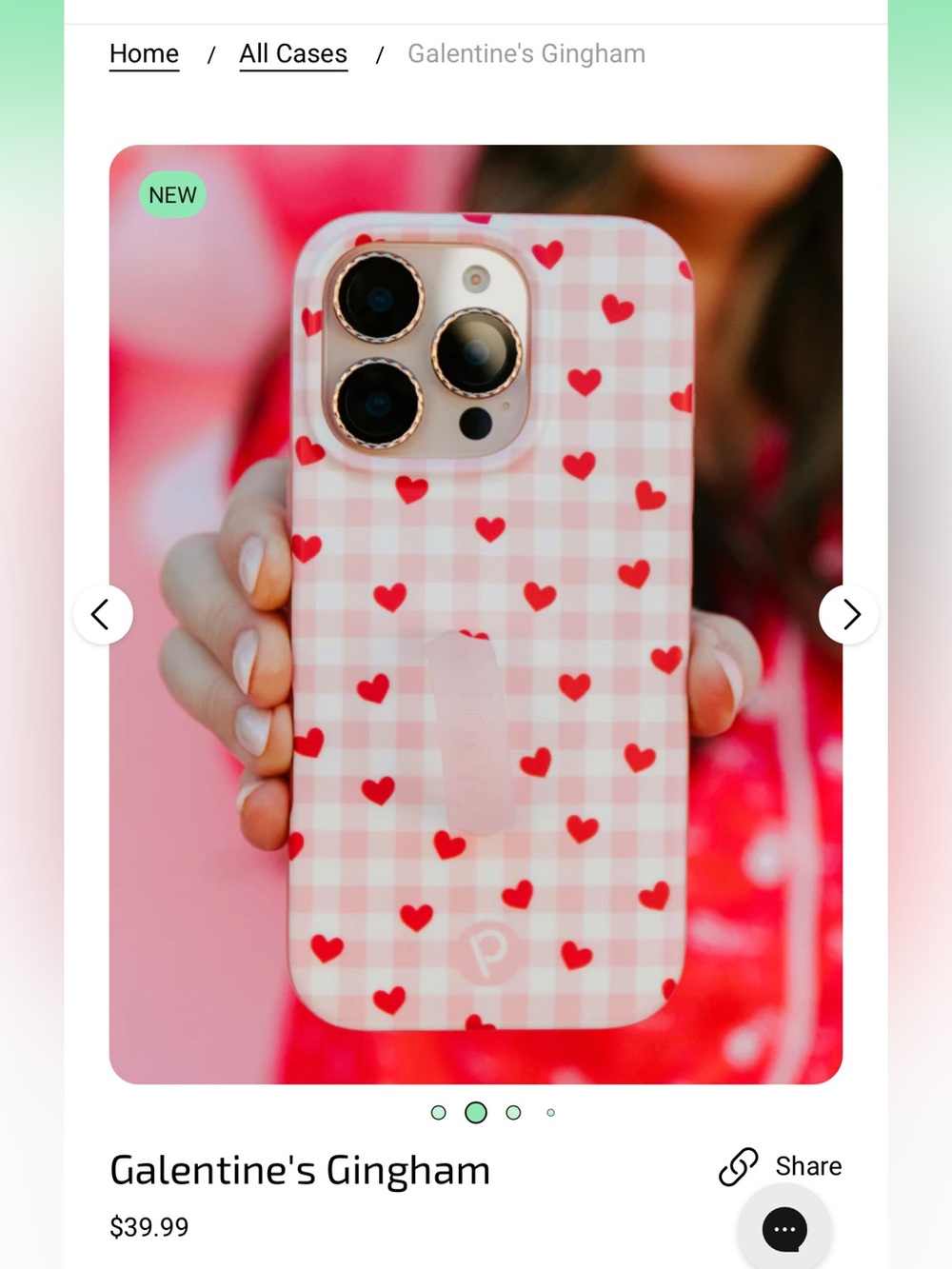 Loopy Galentine’s Gingham iPhone 16 Pro Max Case